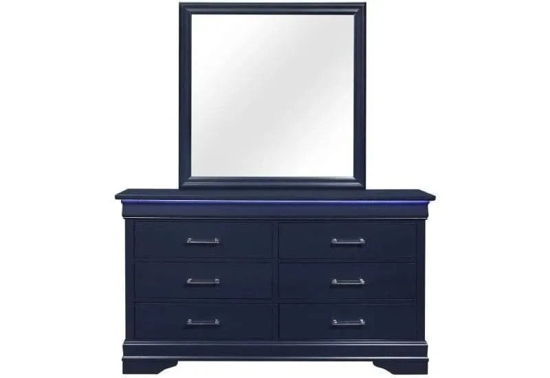 blue modern dresser Charlie with LED Lighting and Acrylic Hardware Blueberry finish is a ULTIMAS UNIDADES OTOÑO INVIERNO Size:3.5 YOUTH Free People Full Bloom