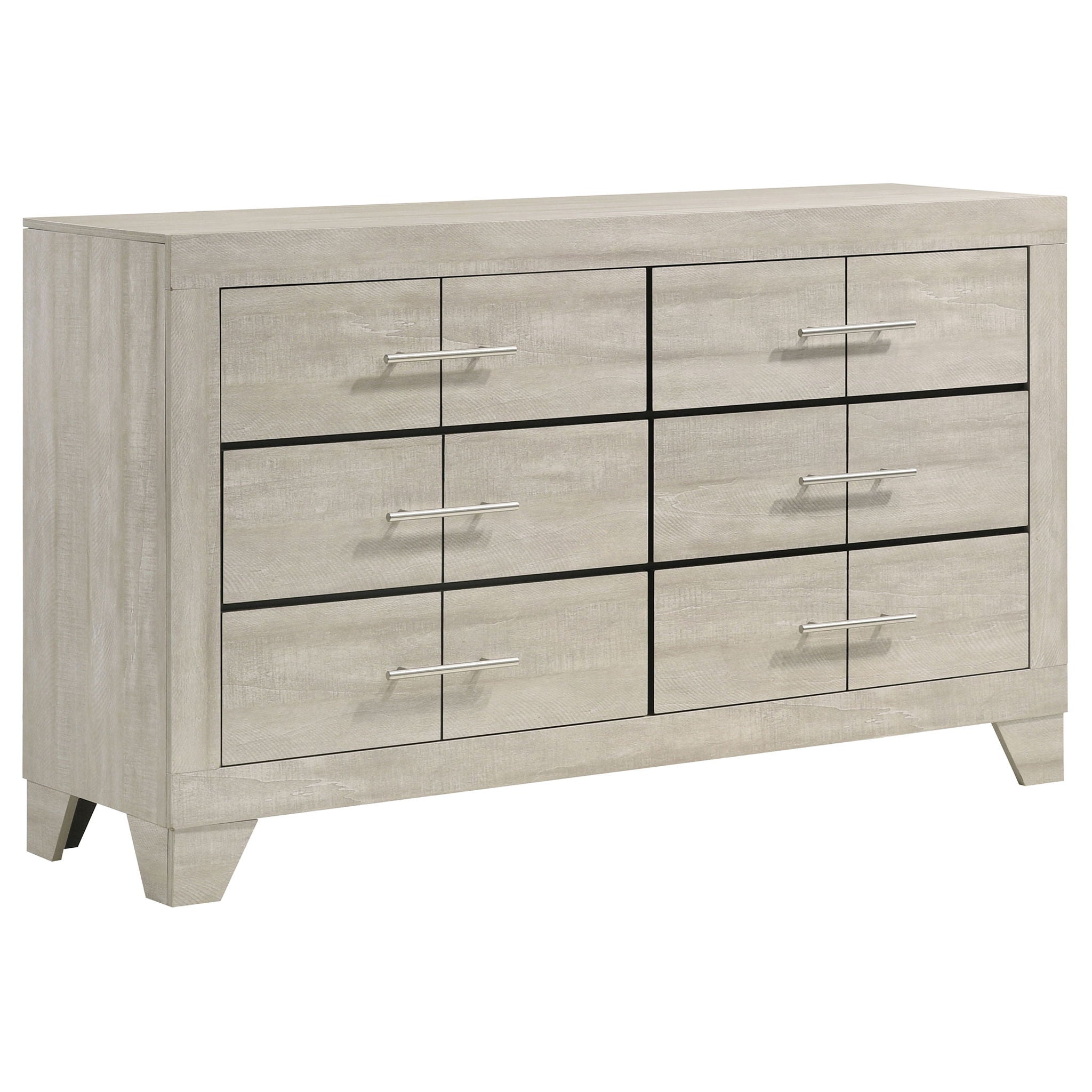 Trenton 6-drawer Bedroom Dresser Rustic Cream - | Free Shipping