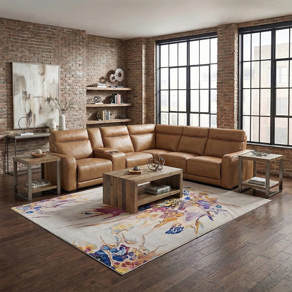 t*8様 パンデイロ CONTEMPORANEA GOPE 9インチ Moto Motion Zeppelin Honey Leather 6 Piece Power Reclining