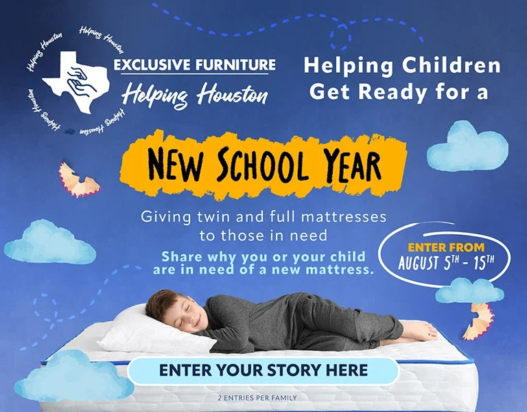 Exclusive Furniture’s Back to School Mattress Giveaway for Houston Families