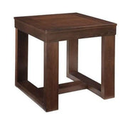 Heather Dark Brown Contemporary Square End Table