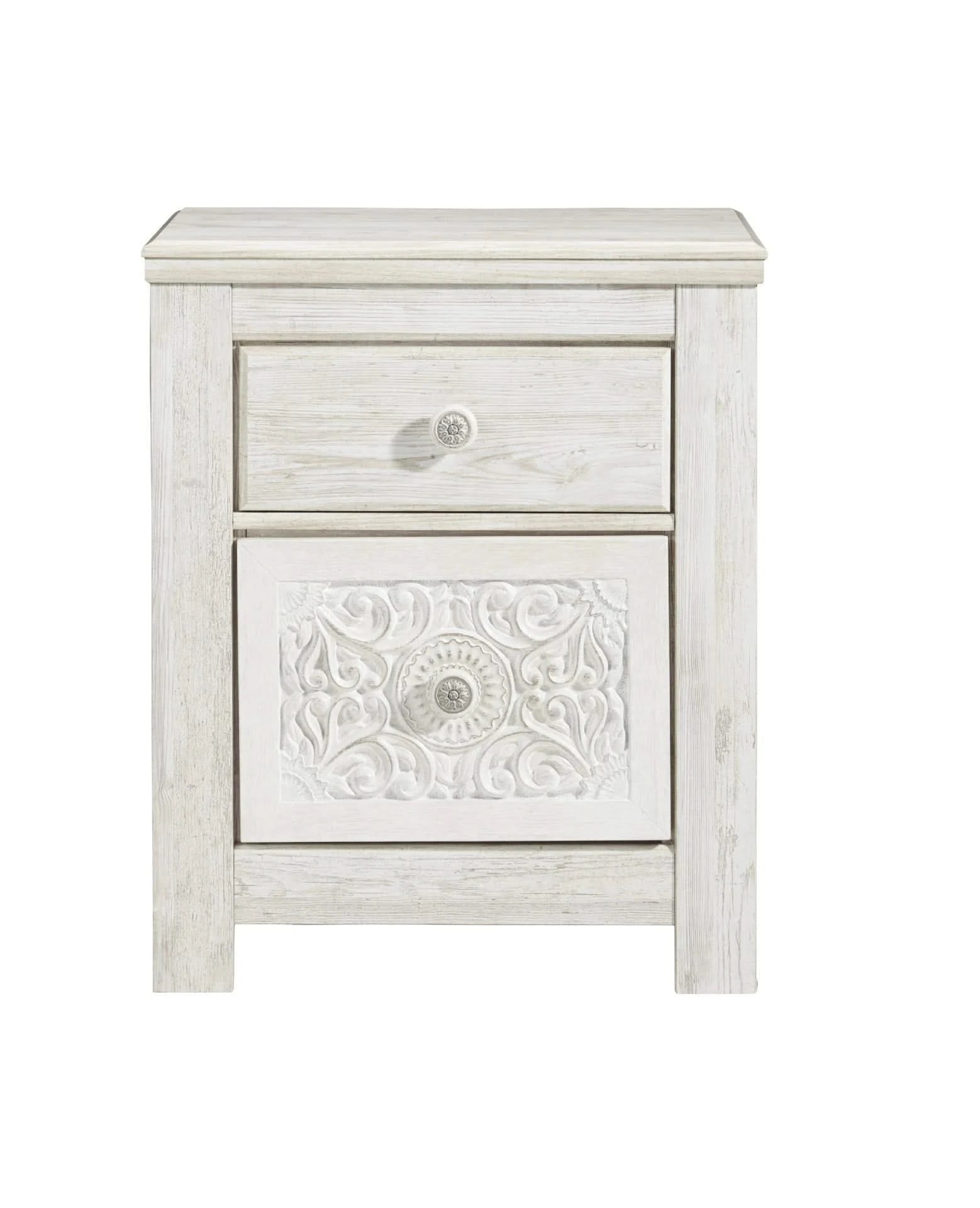 SELENA WHITE NIGHTSTAND - B181