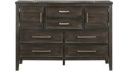 Davidson Nutmeg Brown Dresser with 6 Drawers and 2 Storage Cabinets