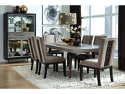 Paladium Wooden Modern Contemporary 7PC Dining Set with Rectangle Table and 6 Chairs