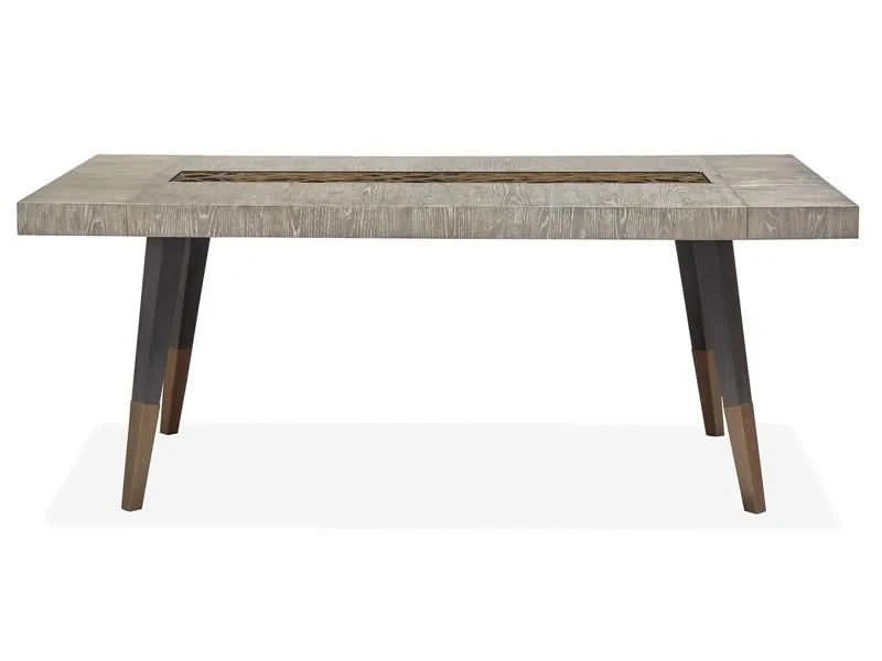 Paladium Rectangular Dining Table with Fractal Pattern Design and Aged ...
