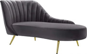 MARGO GREY VELVET CHAISE - 622