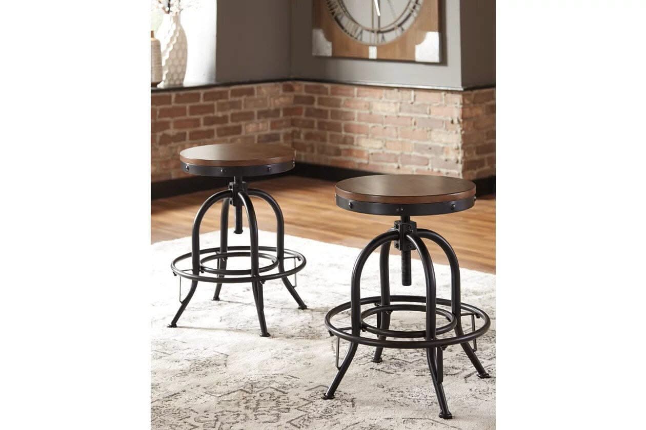 VALEBECK SWIVEL 24" COUNTER STOOL - D546