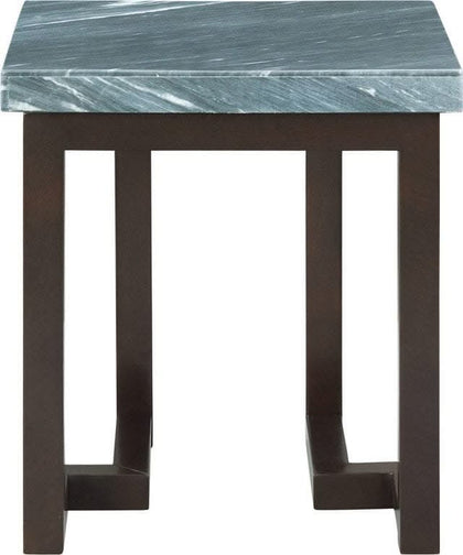 Kimble Black and Turquoise Marble End Table