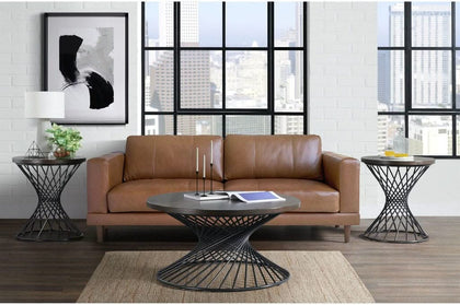 Terri Dark Walnut 3-Piece Coffee Table and End Table Set