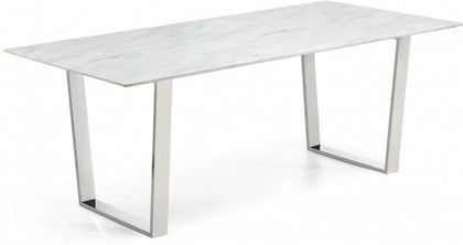 Carlton Chrome Contemporary Rectangular Dining Table