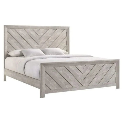 Ellen White Panel Bed with Clean Modern Design