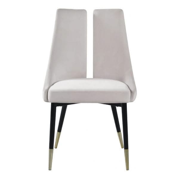 SLEEK CREAM DINING CHAIR