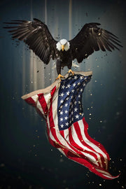 EAGLE FLAG WALL ART