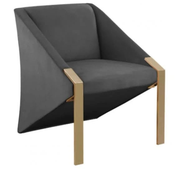 Rivet Grey Accent Chair with Contemporary Design