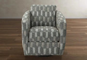 Grey Swivel Glider Chair with Energex Foam Cushion