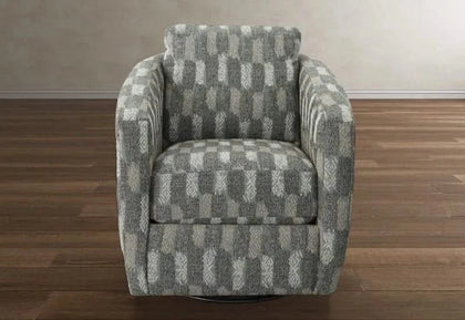 Grey Swivel Glider Chair with Energex Foam Cushion