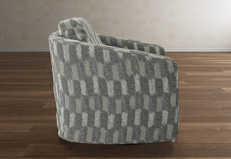 Grey Swivel Glider Chair with Energex Foam Cushion