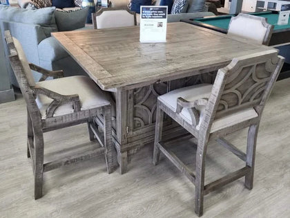 Westgate Brown 5-Piece Rectangular Dining Set with 4 Stools