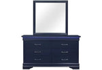 Charlie Blue Dresser with LED Lighting and Modern Acrylic Hardware