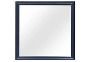 Charlie Blue Bedroom Mirror with LED Lighting and Modern Frame Design