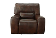 Chesapeake Brown Leather Zero Gravity Power Recliner with Power Headrest