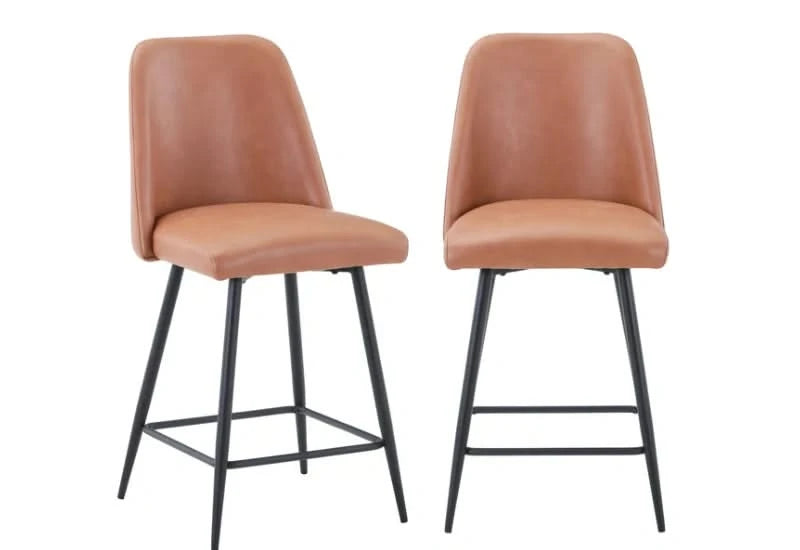 BRENNAN 24" STOOL -LIGHT BROWN