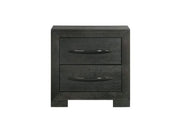 Allan Black 2 Drawer Nightstand with Contemporary Arched Base Design