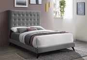 ELLY GREY QUEEN UPHOLS. BED