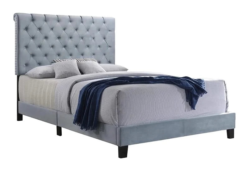 KING SLATE BLUE BED