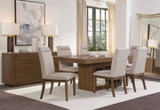Garland Wooden Modern Rustic 7PC Dining Set with 70" - 88" Extendable Table and 6 Fabric Chairs