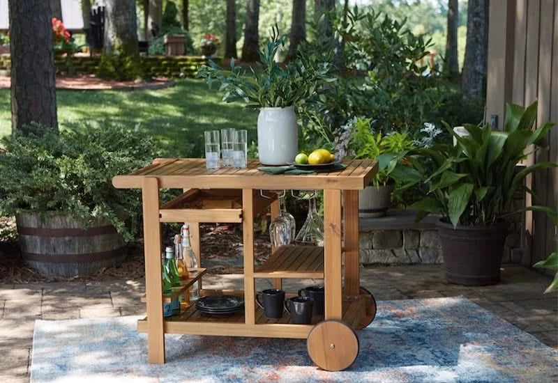 KAILANI BROWN SERVING CART