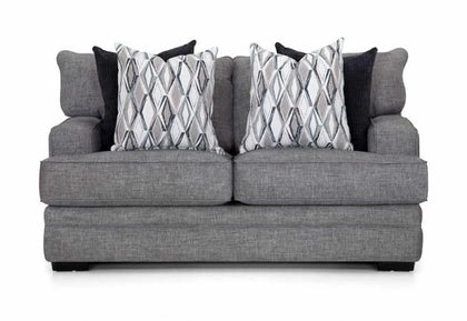 Protege Gray Fabric Loveseat