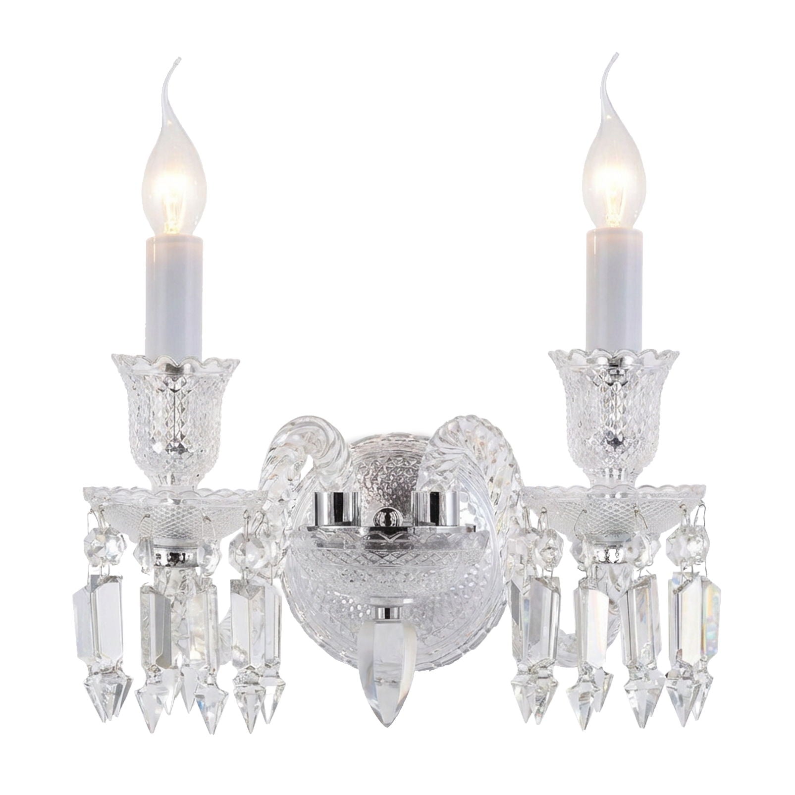 Michael Amini Lighting - Treviso 2-Light Traditional Crystal Wall Sconce - Clear