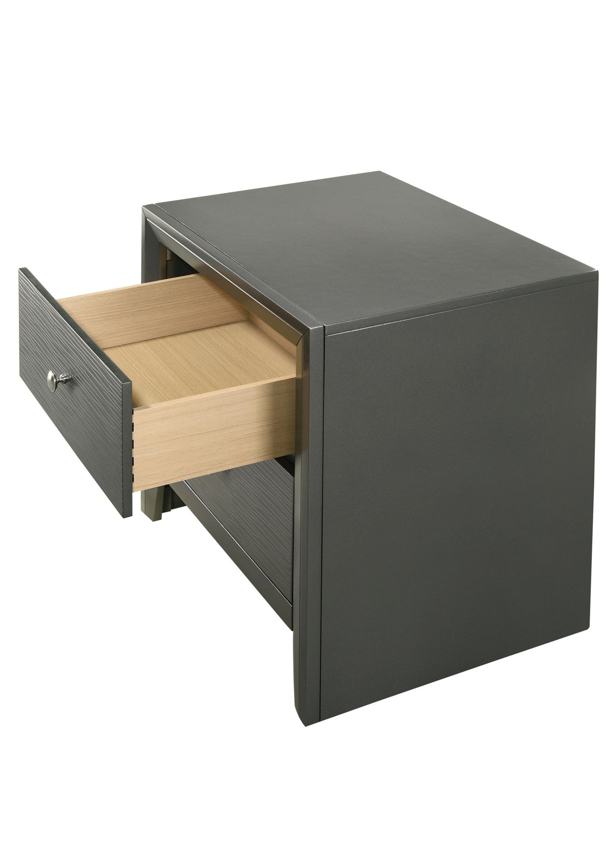 Denker - King 5 Piece Bedroom Set - Gun Metal