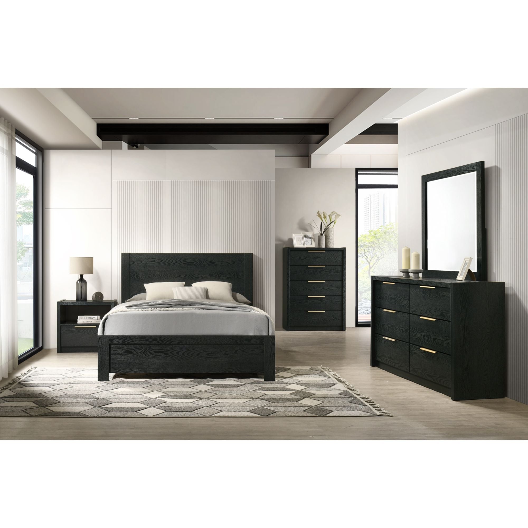 South Bend - Nightstand With USB - Black