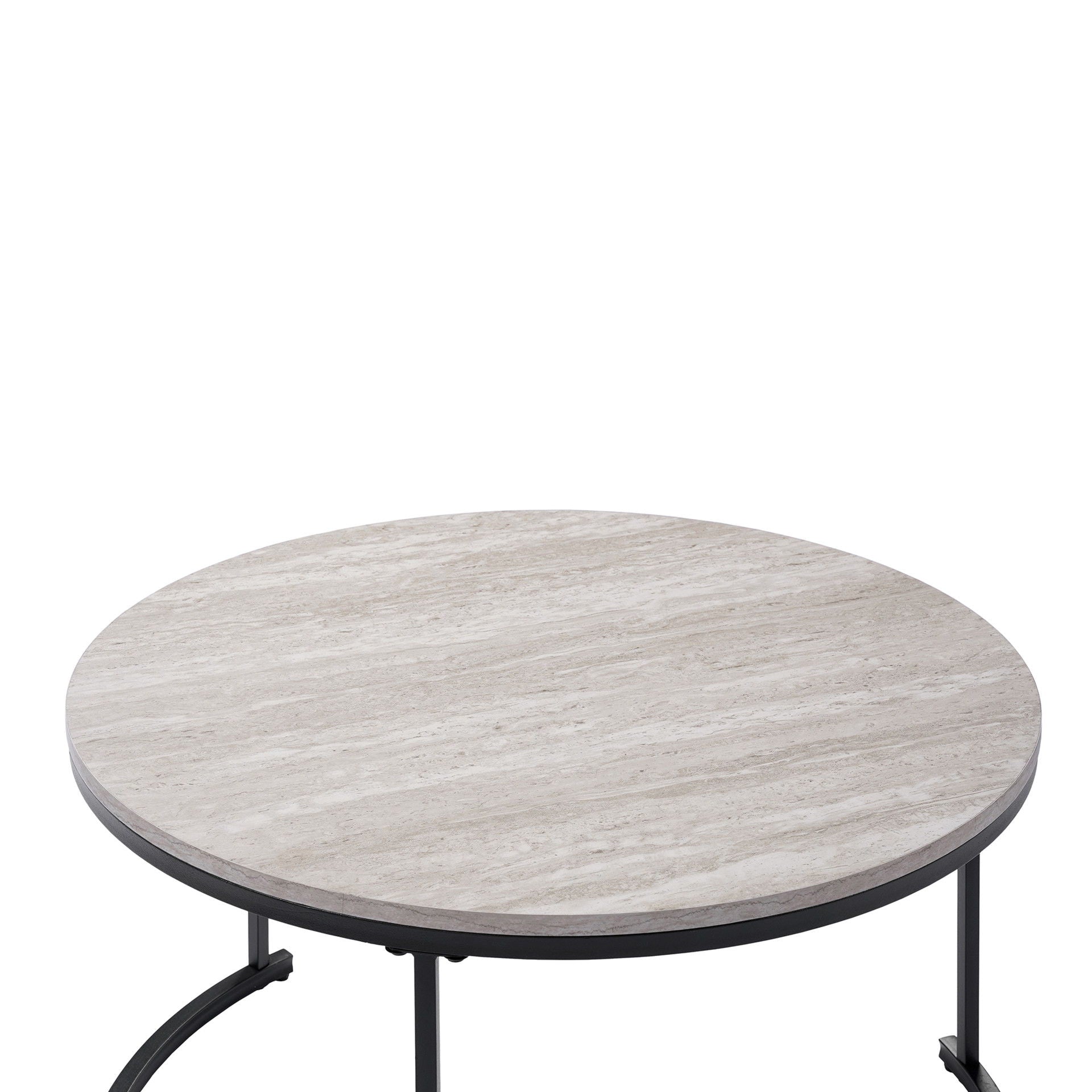 Forma - 4 Piece Occasional Set (1 Coffee, 1 Large End Table & 1 Stool, 1 Small End Table) - Black / White / Gray