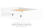 Onita - Twin/Full Platform Rails - White