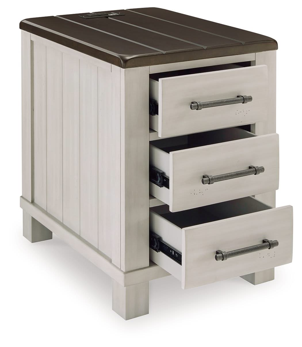 Darborn - Chair Side End Table - Gray / Brown