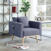 Easton - Fabric Chair With USB Charging Ports Pockets And Pillows