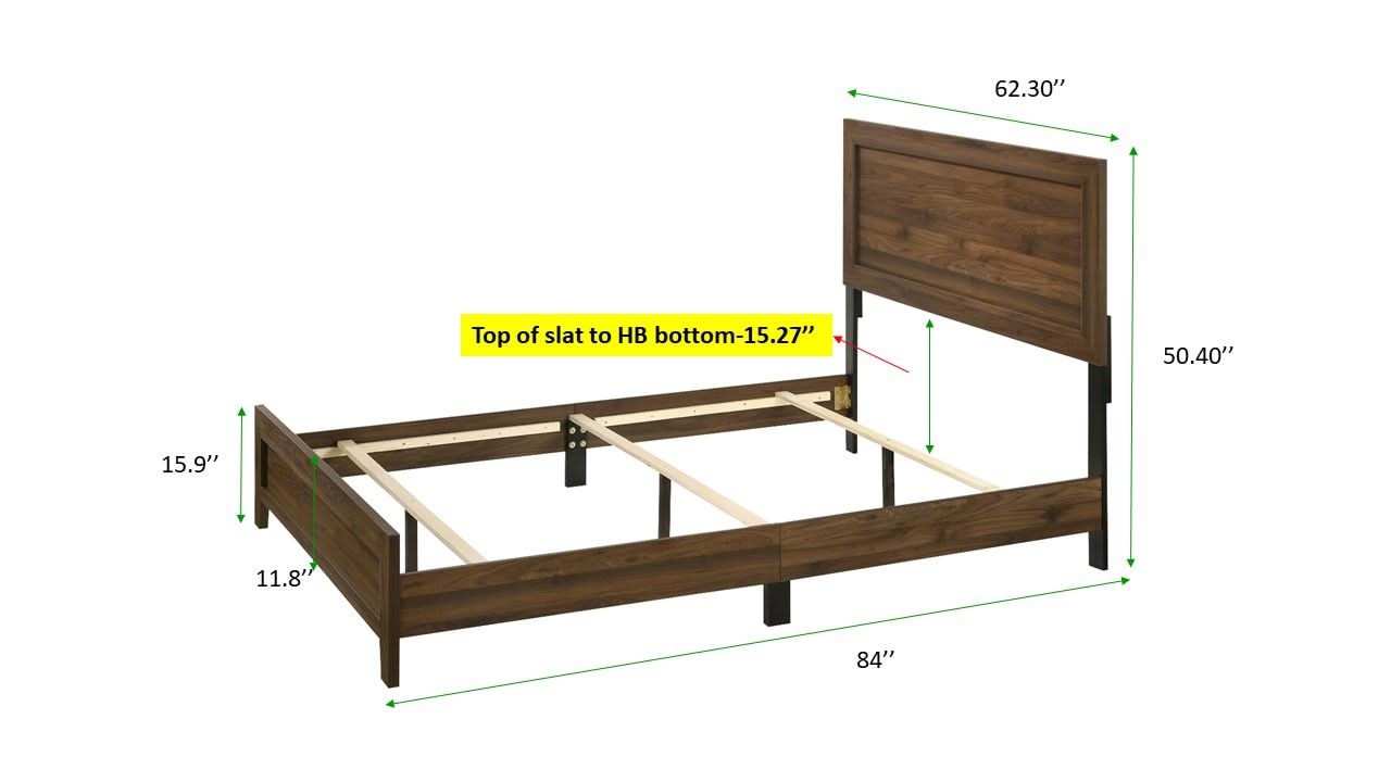 Millie - Queen Bed In One Box - Brown Cherry