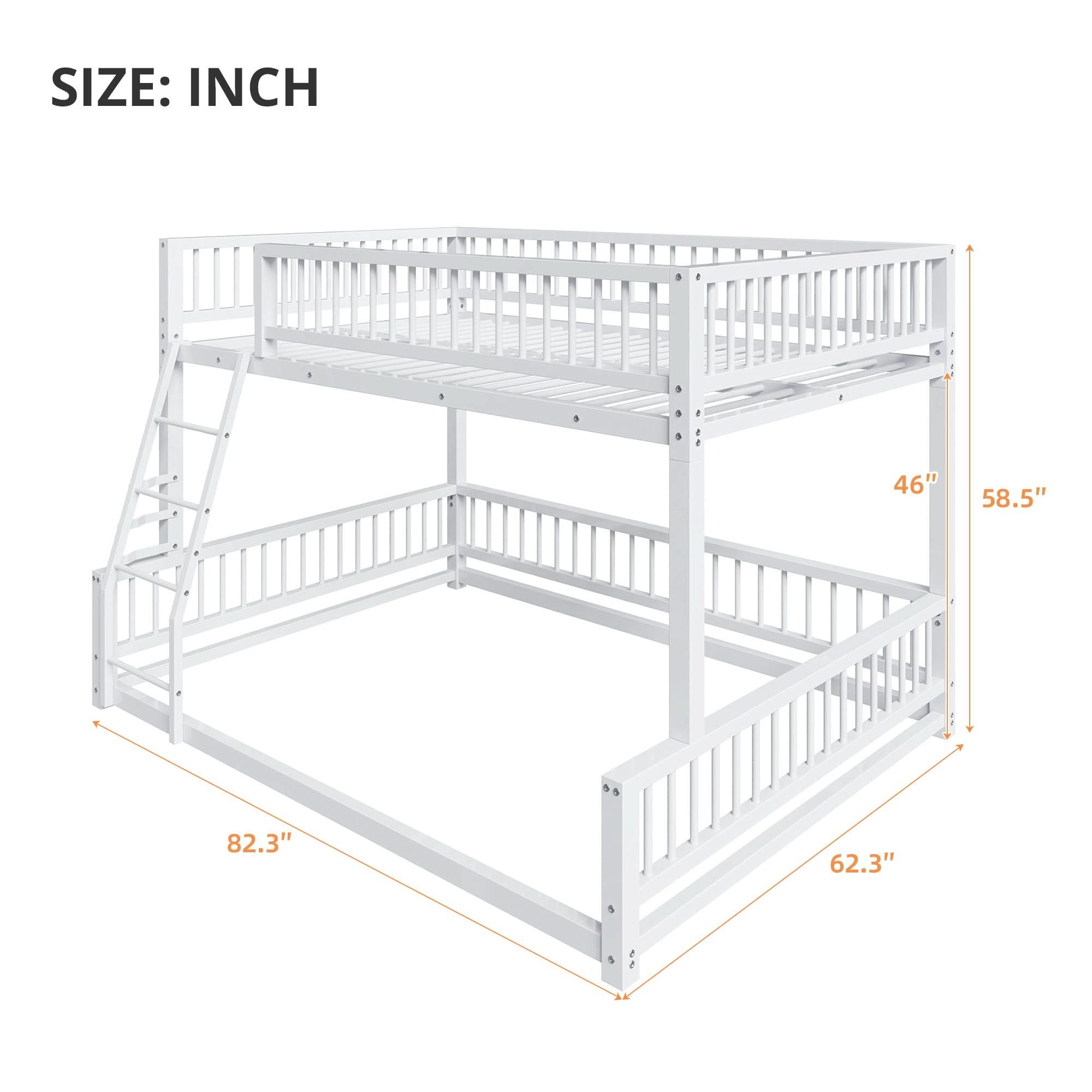 Bunk Bed With Ladder And Safety Guardrails