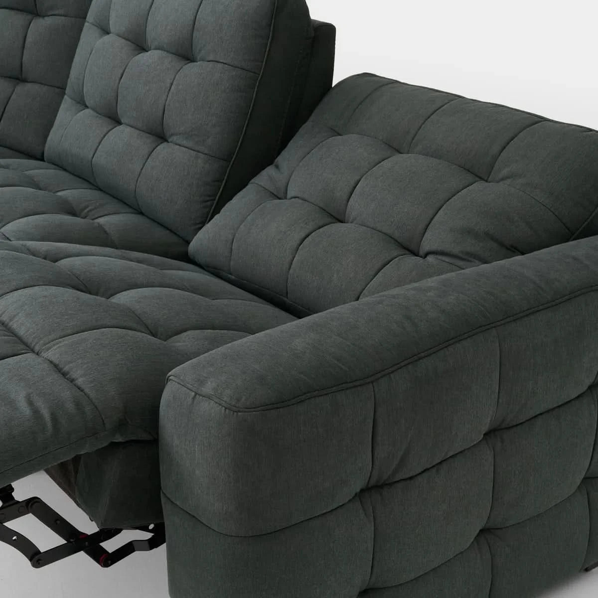 Peyton Pepper Charcoal 6-Piece Power Reclining Sectional with Storage Console & USB Charging