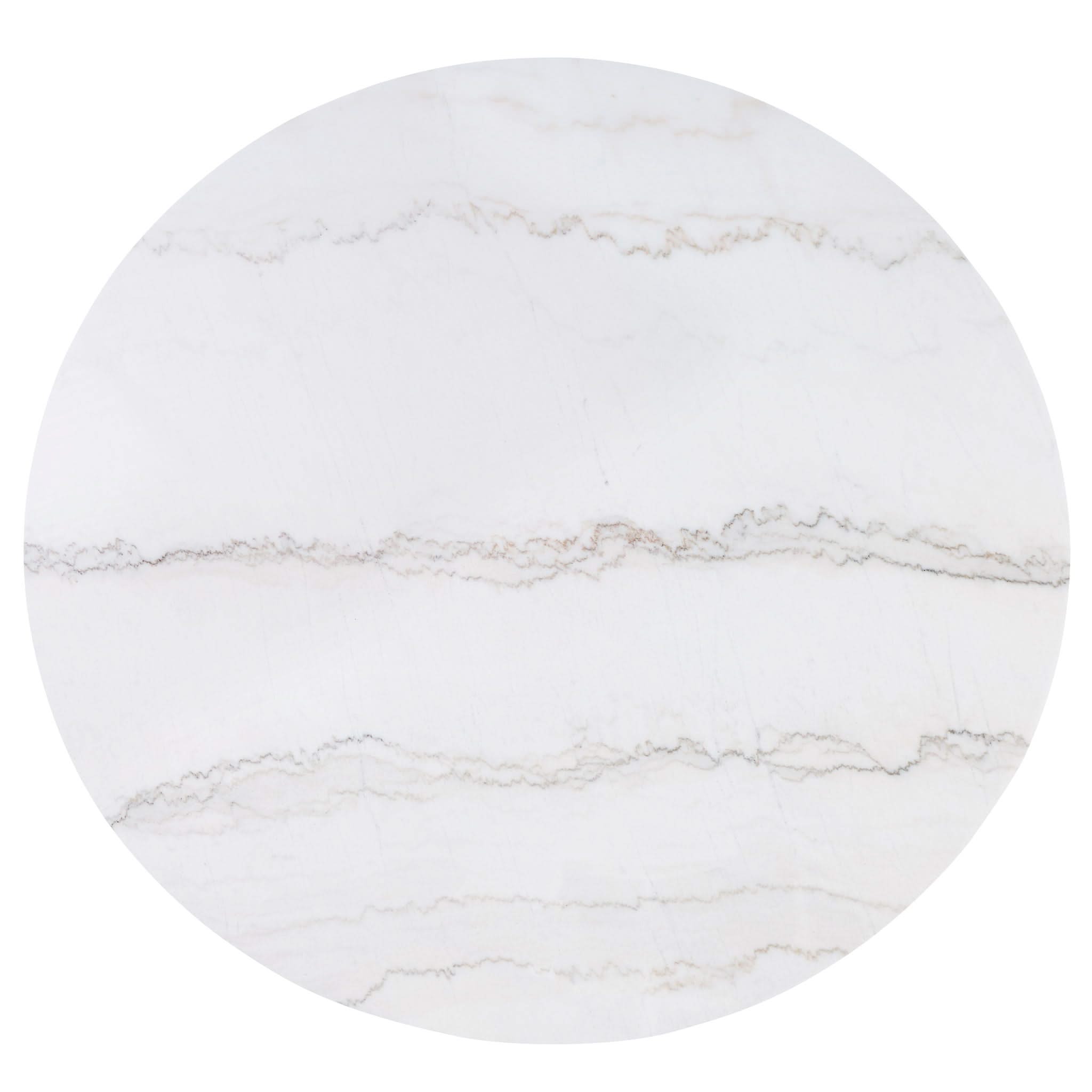 Varley - Genuine Marble Table - White & Charcoal