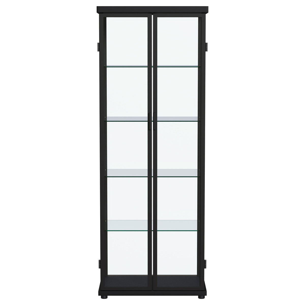 Aero 4-shelf Display Curio Cabinet with LED Lighting Black