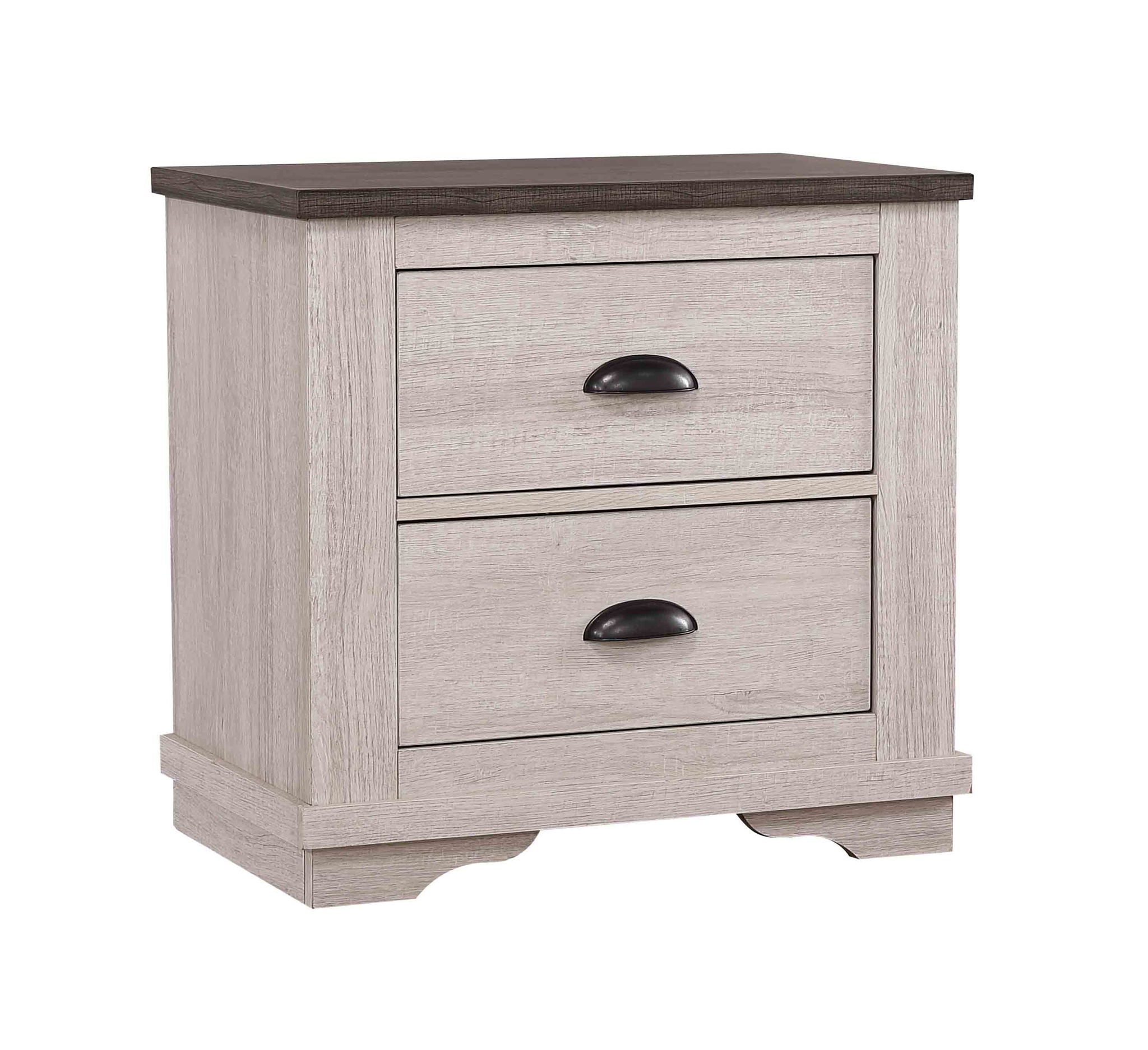 Coralee - King 5 Piece Bedroom Set - Chalk / Gray