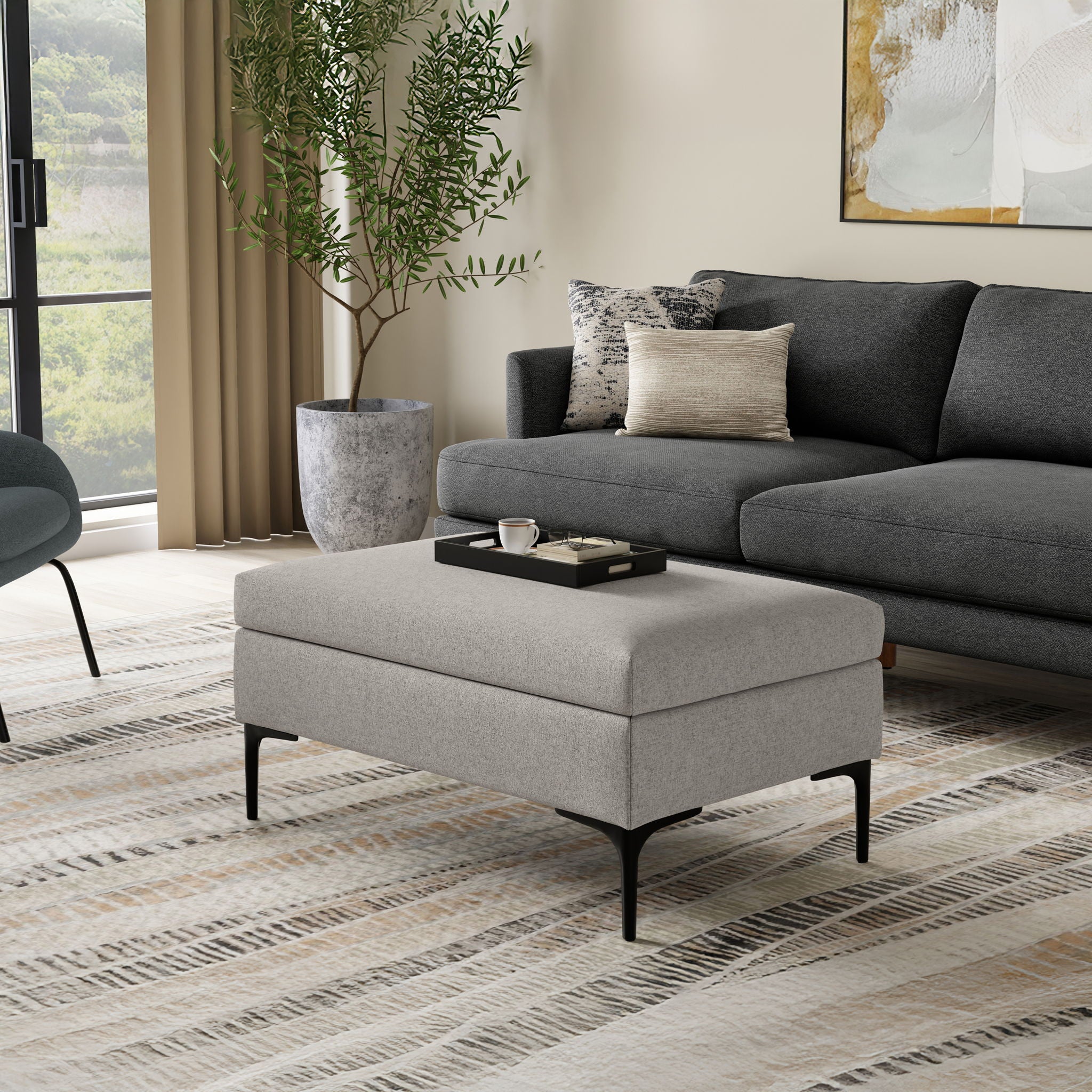 Rebecca - Multifunctional Coffee Table Storage Ottoman With Lift Up Lid