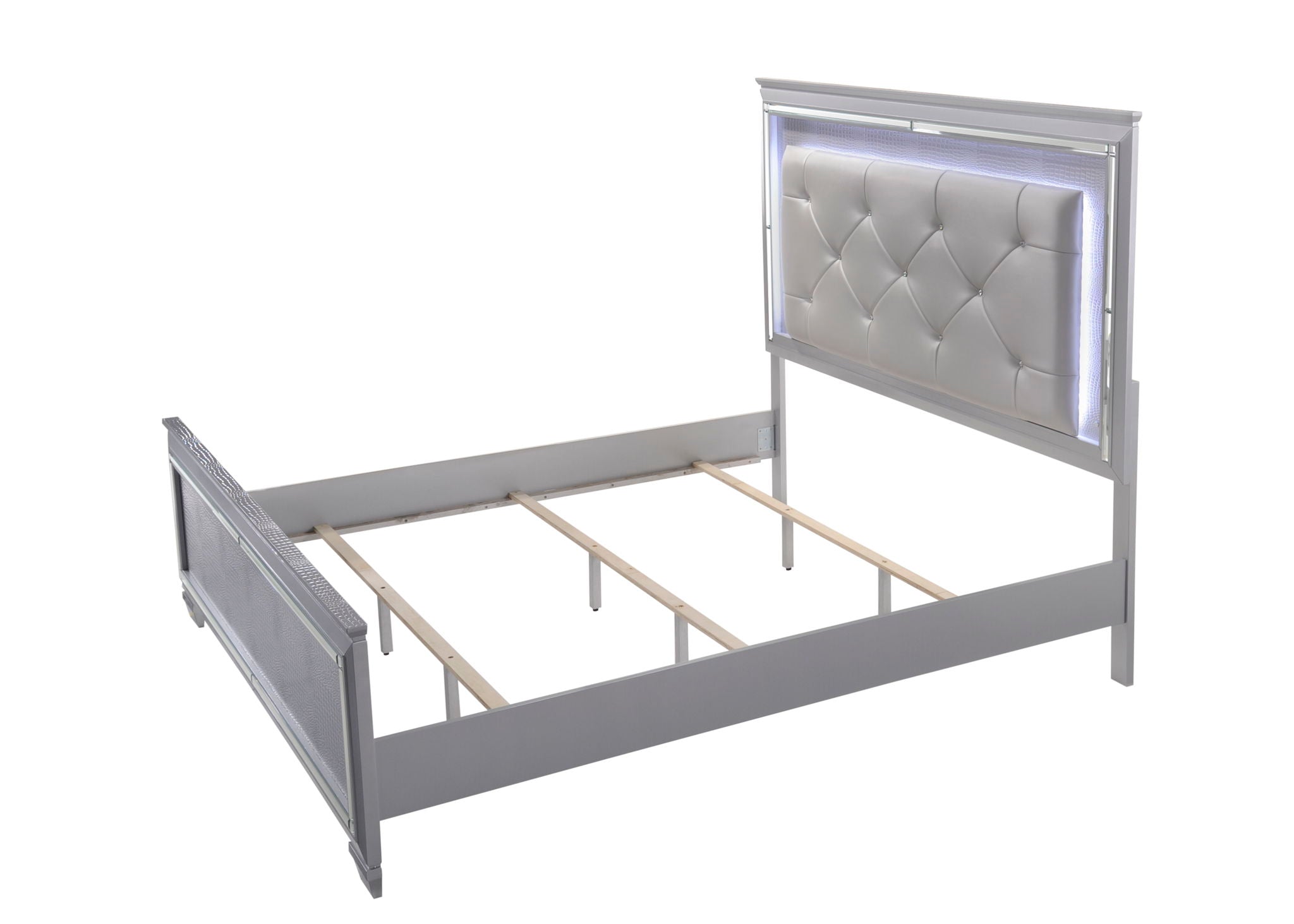 Lillian - California King 4 Piece Bedroom Set - Gray