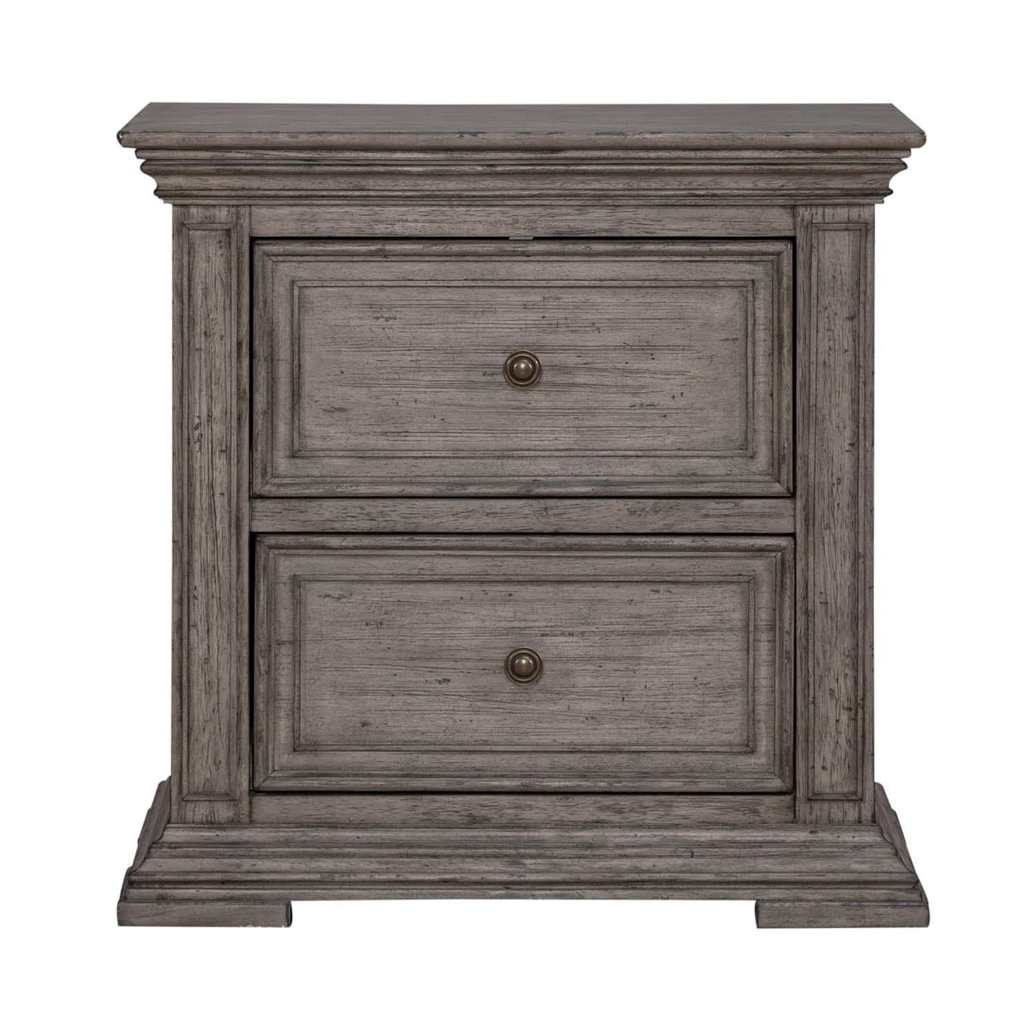 Big Valley - 2 Drawer Night Stand w/ Charging Station