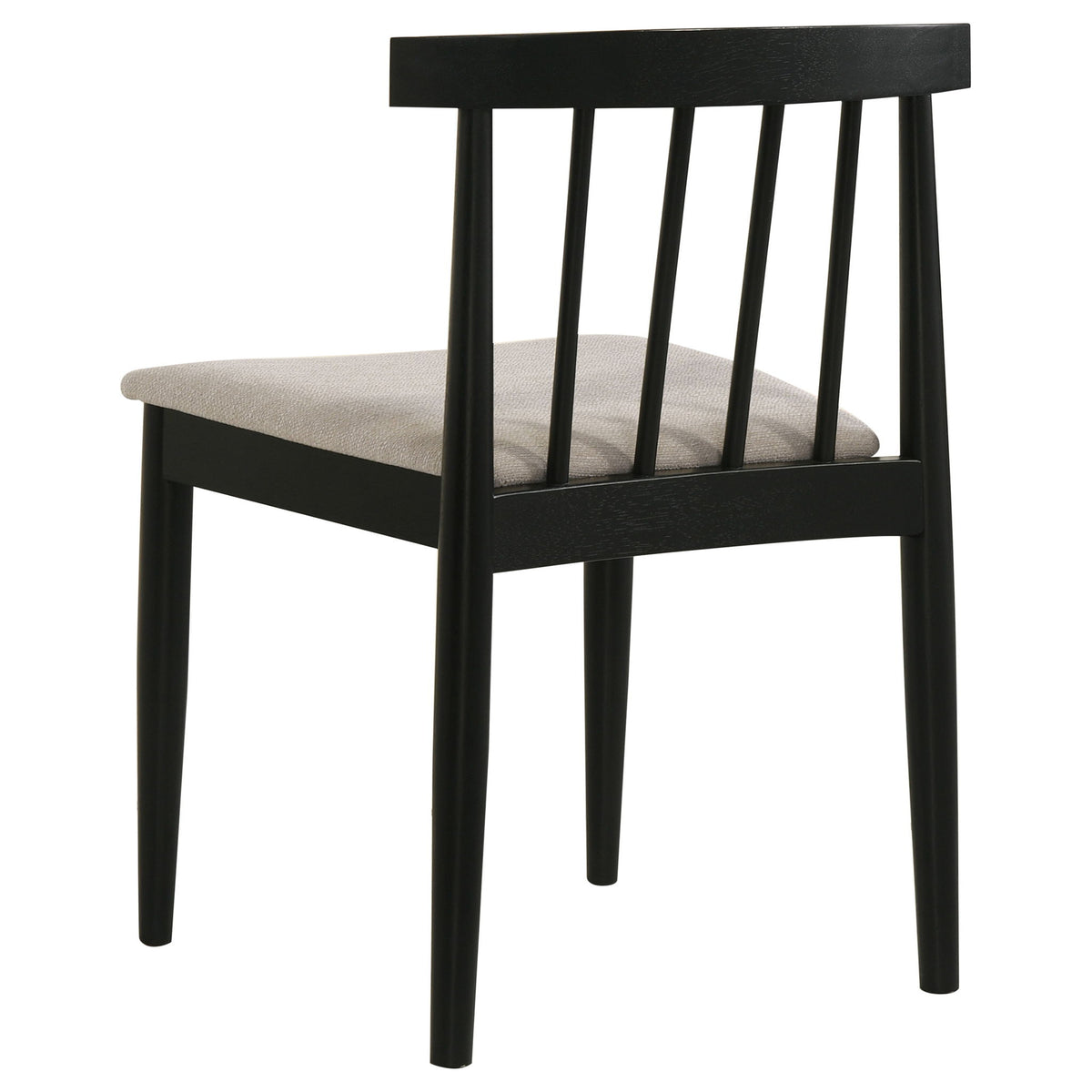 Cullen Dining Side Chair Upholstered Seat Black (Set of 2)