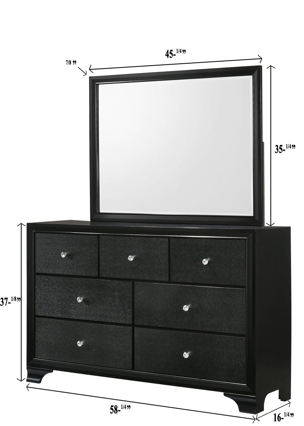Micah - King 5 Piece Bedroom Set - Black